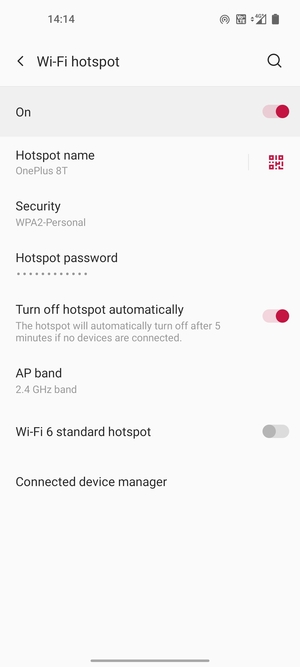 Your phone is now set up for use as a modem