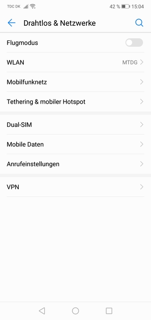 Wählen Sie Mobilfunknetz