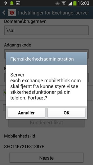 Vælg OK