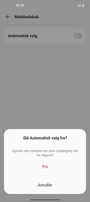 Vælg Fra