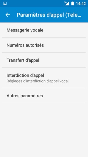 Sélectionnez Messagerie vocale