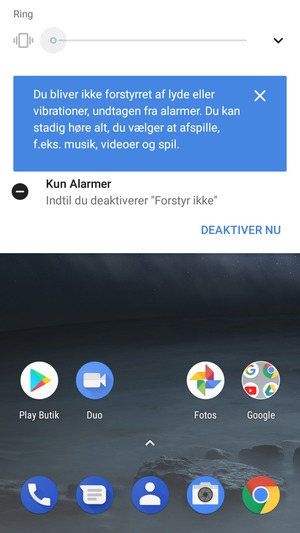 Tryk én gang mere for lydløs tilstand