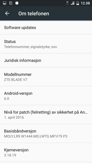 Velg Software updates