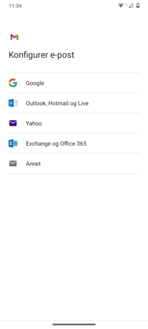 Velg Outlook, Hotmail og Live