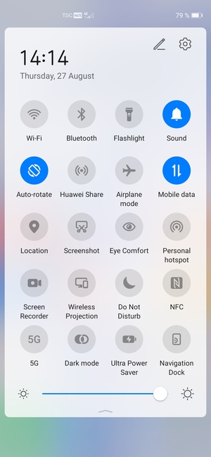 Adjust brightness to the required level