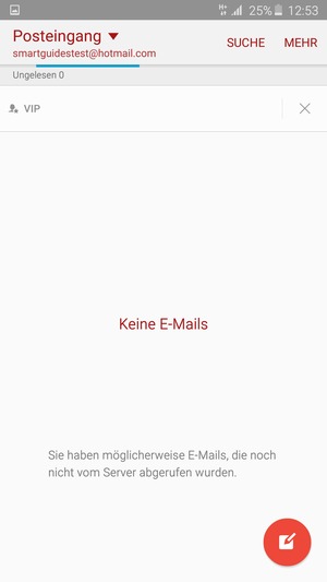 Ihr Hotmail Konto ist einsatzbereit