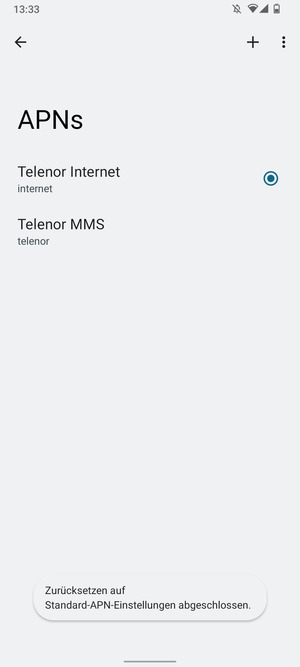 Wählen Sie Neuer APN
