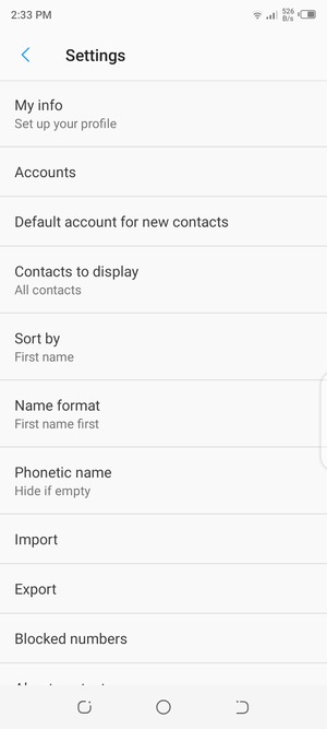 Scroll to and select Import
