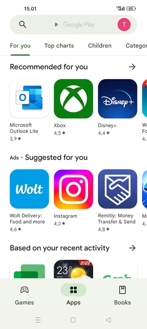 Select the Search bar