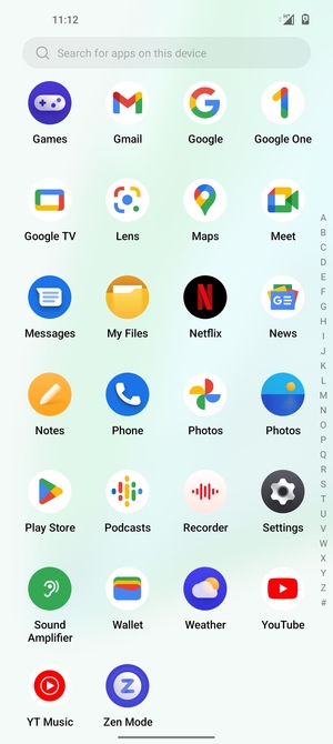 Scroll to and select Settings
