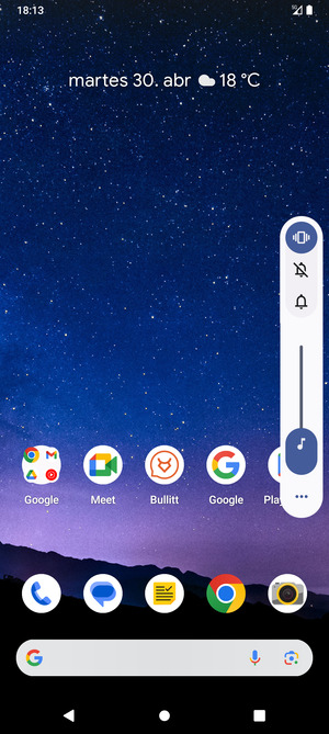 Seleccione Vibración para cambiar al modo de Vibración