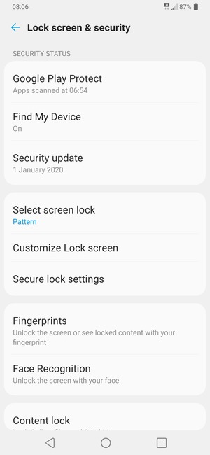 Your phone is now secure with a screen lock