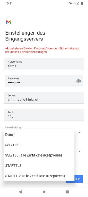Wählen Sie Keiner