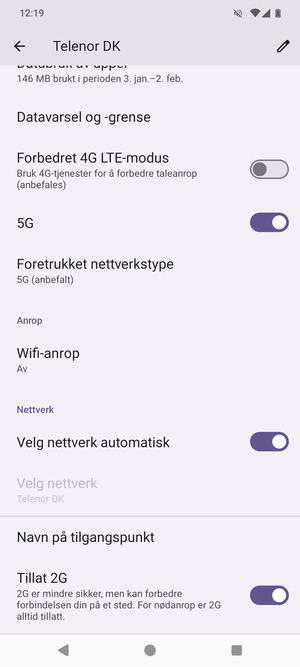 Bla til og velg Navn på tilgangspunkt