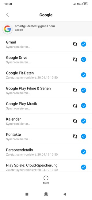 Ihre Daten werden synchronisiert