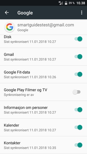 Velg menyknappen