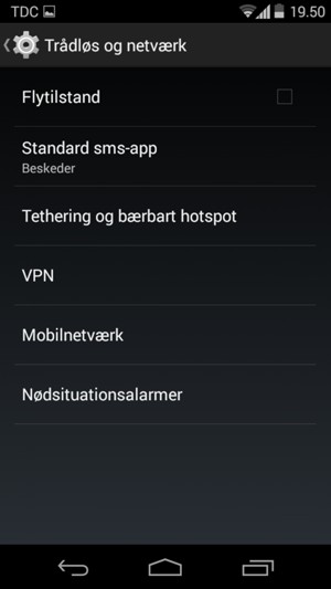 Vælg Tethering og bærbart hotspot