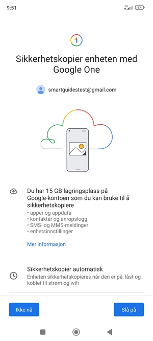 Velg Slå på