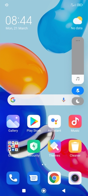 Select Mute for silent mode