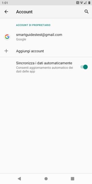 Seleziona il tuo account Google
