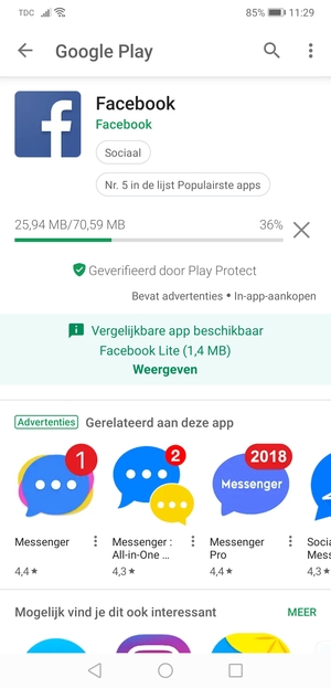 Wacht tot het installatieproces beëindigd is