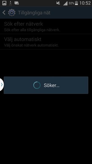 Vänta på att sökningen avslutas