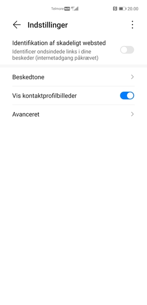 Vælg Avanceret