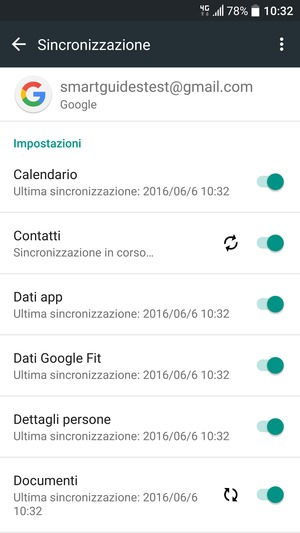 Le tue informazioni verranno sincronizzate