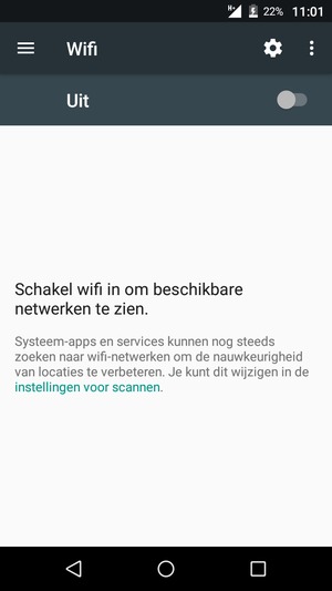 Schakel Wifi in