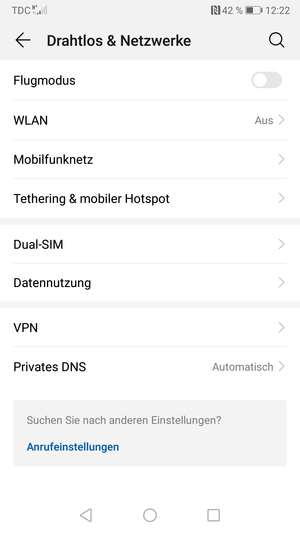 Wählen Sie Mobilfunknetz