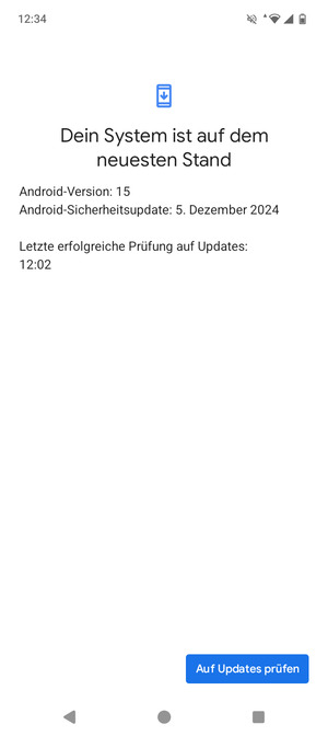 Falls Ihr Handy aktualisiert ist, wird Ihnen der folgende Bildschirm angezeigt