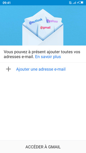 Sélectionnez Ajouter une adresse e-mail