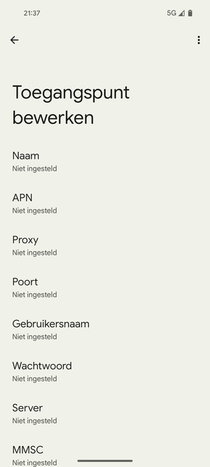 Voer internetgegevens in