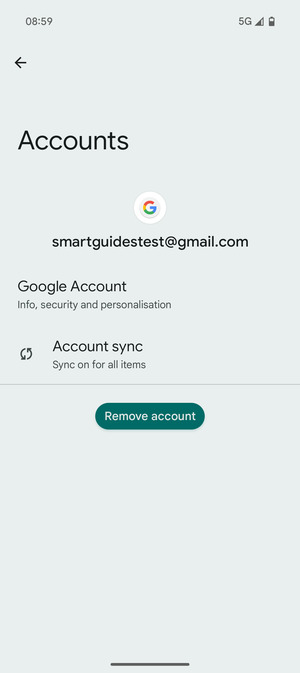 Select Account sync
