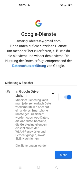 Wählen Sie Mehr