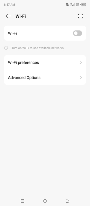 Turn on Wi-Fi