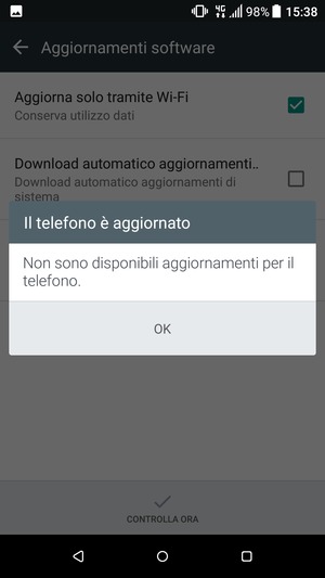 Se il tuo telefono è aggiornato, seleziona OK