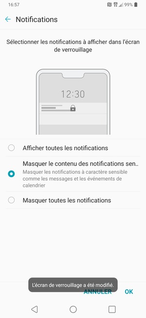 Sélectionnez votre option préférée et sélectionnez OK