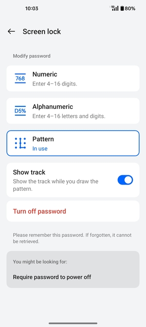Your phone is now secure with a screen lock