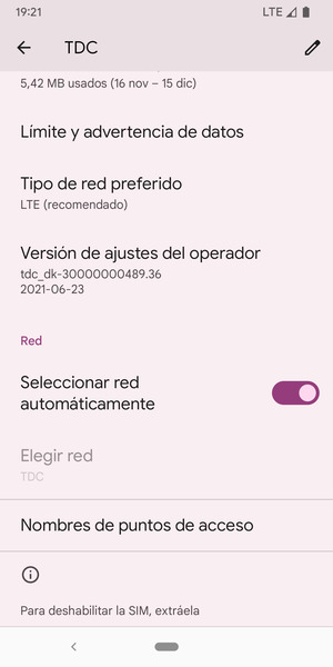 Desplácese y seleccione Nombres de puntos de acceso