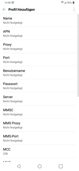 Geben Sie Internet-Informationen ein