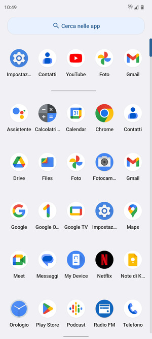 Seleziona Impostazioni