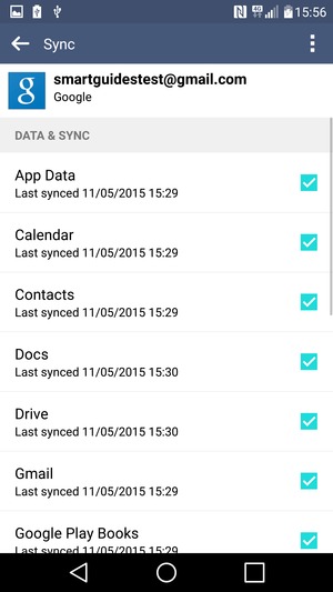 Check all the checkboxes and select the Menu button