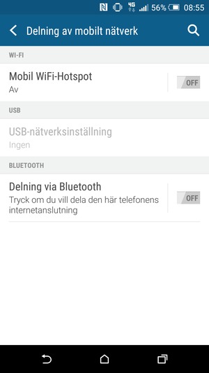 Välj Mobil WiFi-Hotspot 