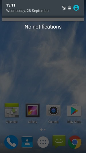 Slide down the top menu again