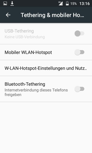 Wählen Sie WLAN-Hotspot-Einstellungen und Nutz...