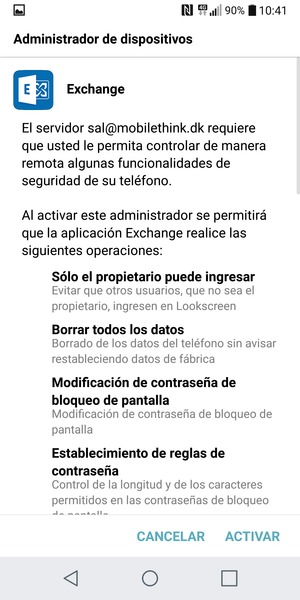 Seleccione ACTIVAR