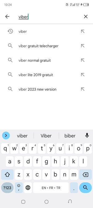 Saisissez le nom de l'appli et sélectionnez Rechercher