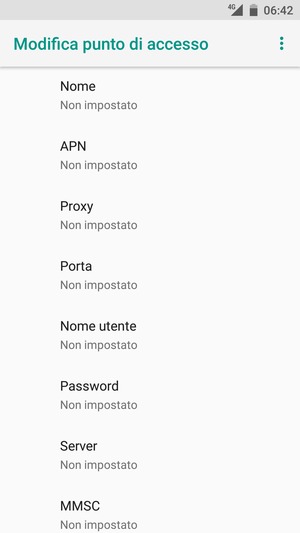 Inserisci informazioni MMS