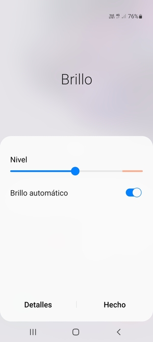 Active Brillo automático y seleccione Hecho